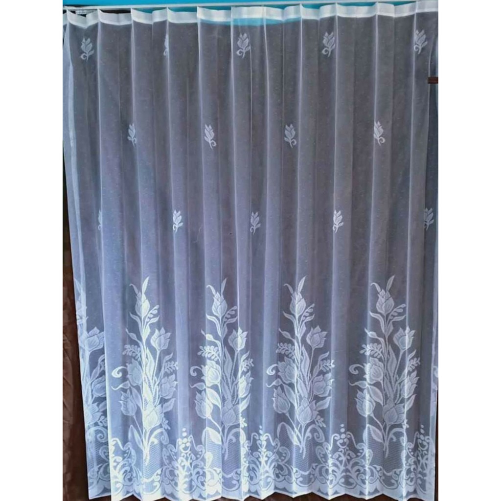 Gorden Vitrase Plisket Lokal 200 x 190 cm Hordeng Putih Jendela Pintu Tirai Minimalis