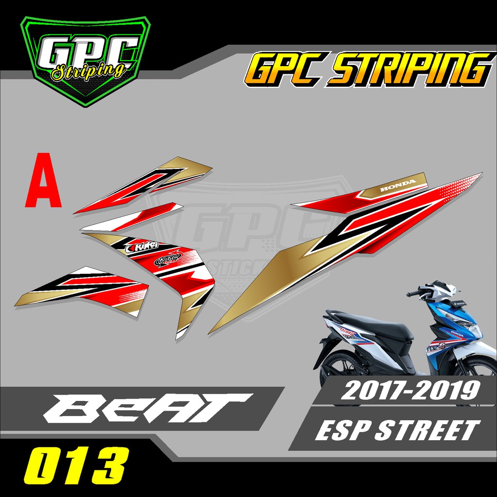 Jual Sticker Striping Beat Esp Street-Stiker variasi list body Racing ...