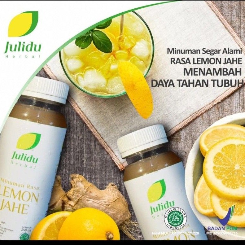 Jual Minuman Herbal Julidu Lemon Jahe Jamu Herbal Julidu Lemon Jahe