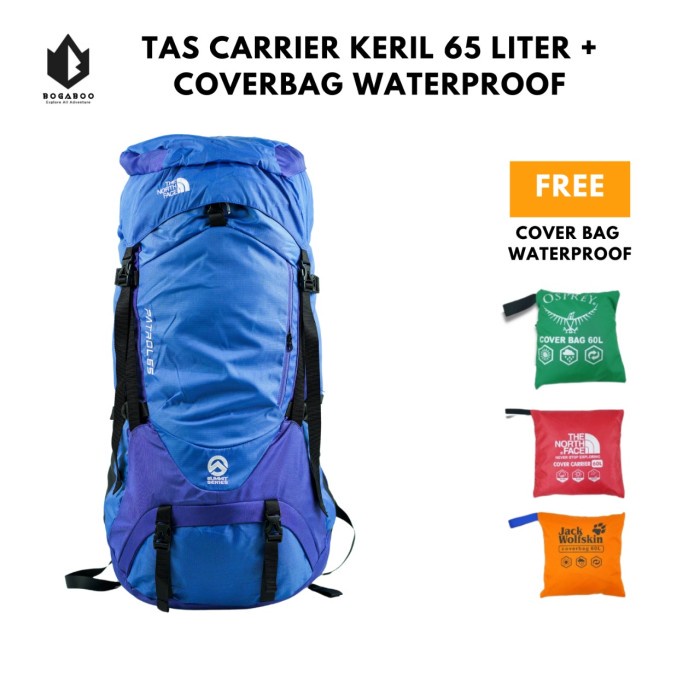 Jual Tas Carrier TNF Patrol 65 Liter + Coverbag Waterprof - Tas Gunung ...