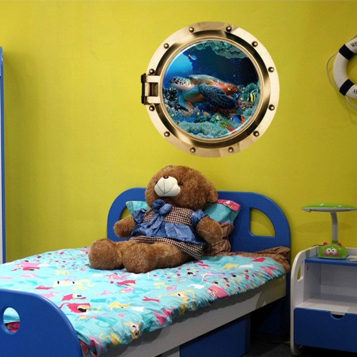 Jual Stiker Dinding / Kaca / Wall Sticker (Jendela Bawah Laut, Penyu ...