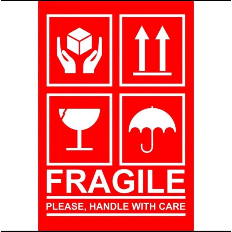 Jual Stiker Fragile Shopee Indonesia