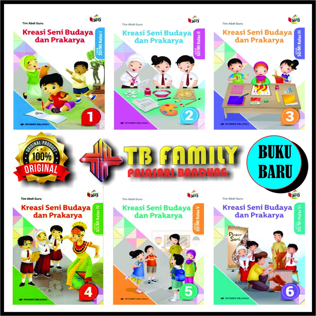 Jual BUKU KREASI SENI BUDAYA & PRAKARYA SD Kelas 1 2 3 4 5 6 K13N ...