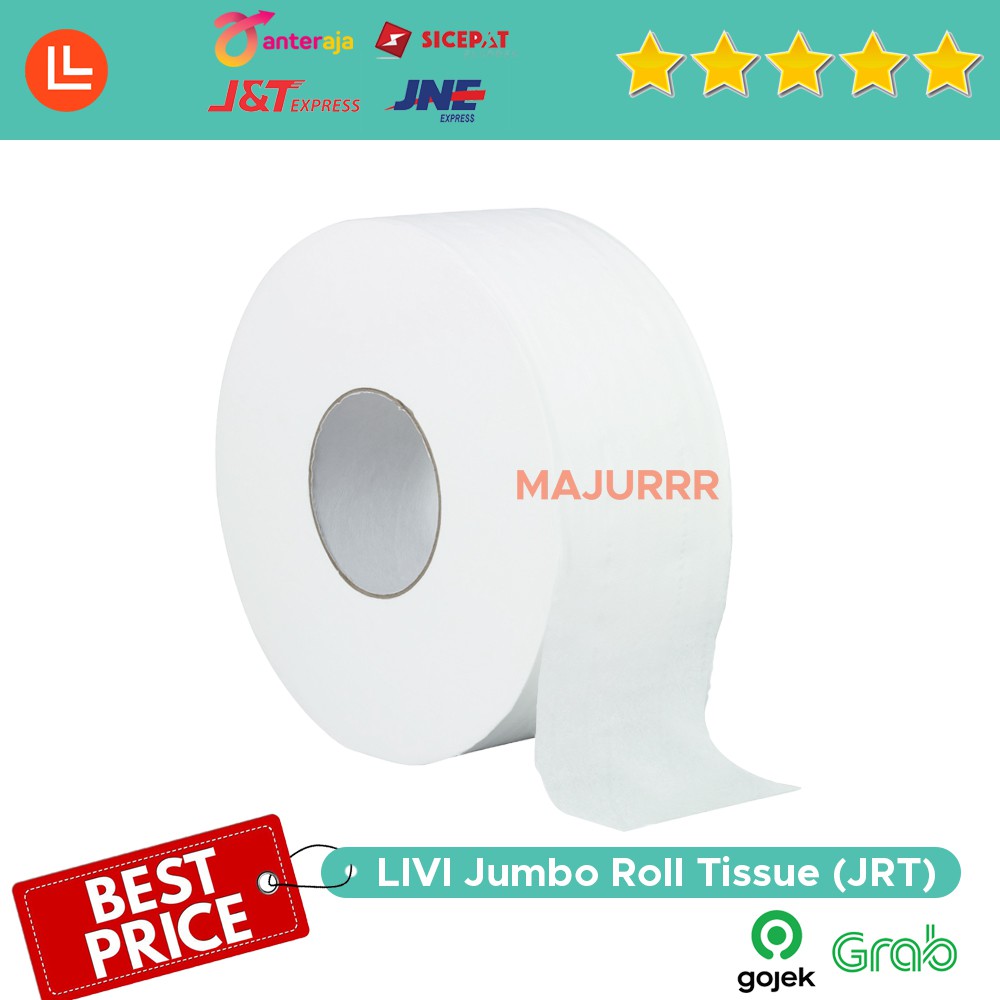 Jual Tissue LIVI ECO JUMBO ROLL Toilet JRT 1200 Sheet / Tisu Roll Jumbo ...