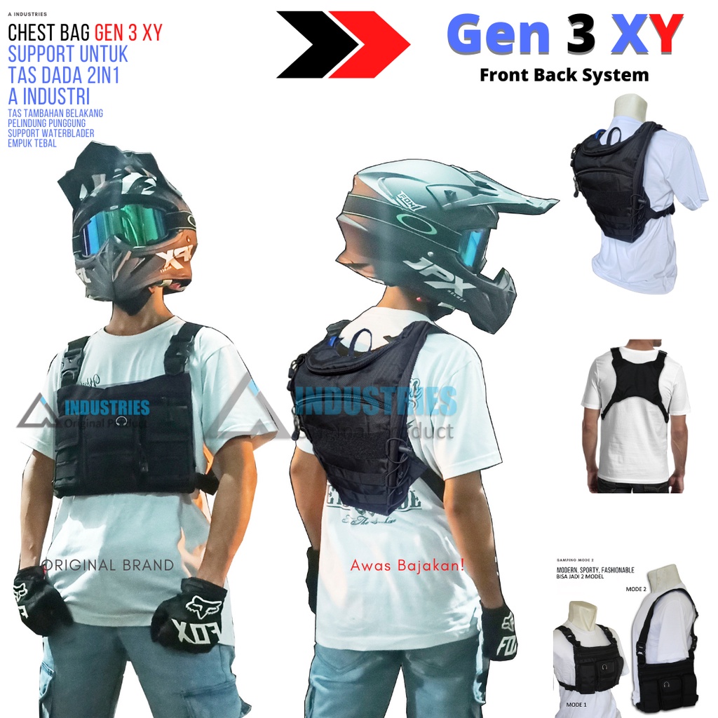 Jual Rompi Setengah Dada TNI, Tas Rompi Dada Pria Tactical, Rompi Tas ...