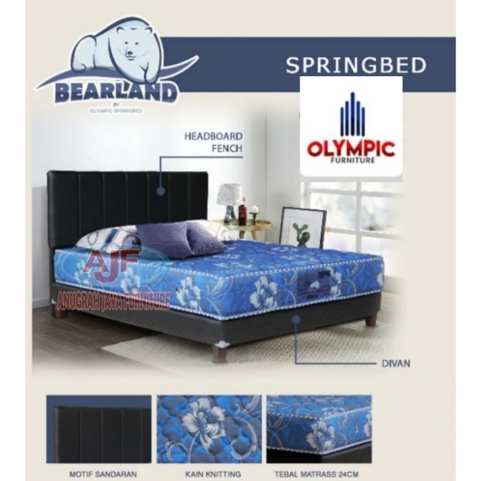 Jual Harga Olympic Springbed Bearland Type Sloth Full set Divan