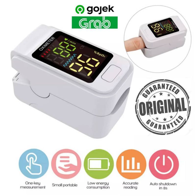 Jual Fingertip Pulse Oximeter SpO2 LED Alat Ukur Kadar Oksigen & Darah ...