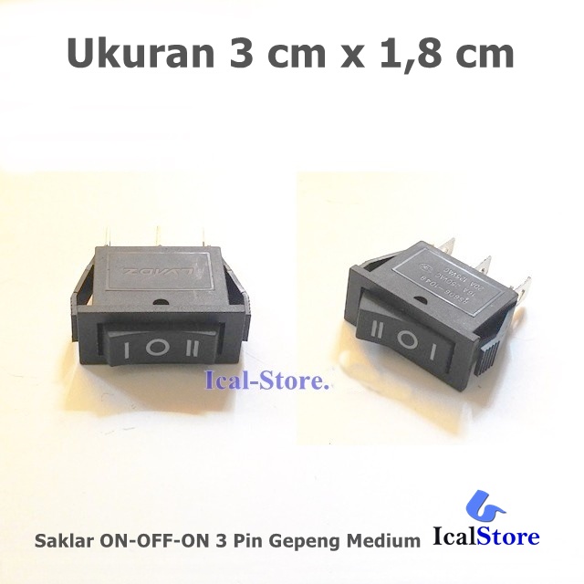 Jual Saklar Switch ON-OFF-ON Hitam Gepeng Medium | Shopee Indonesia