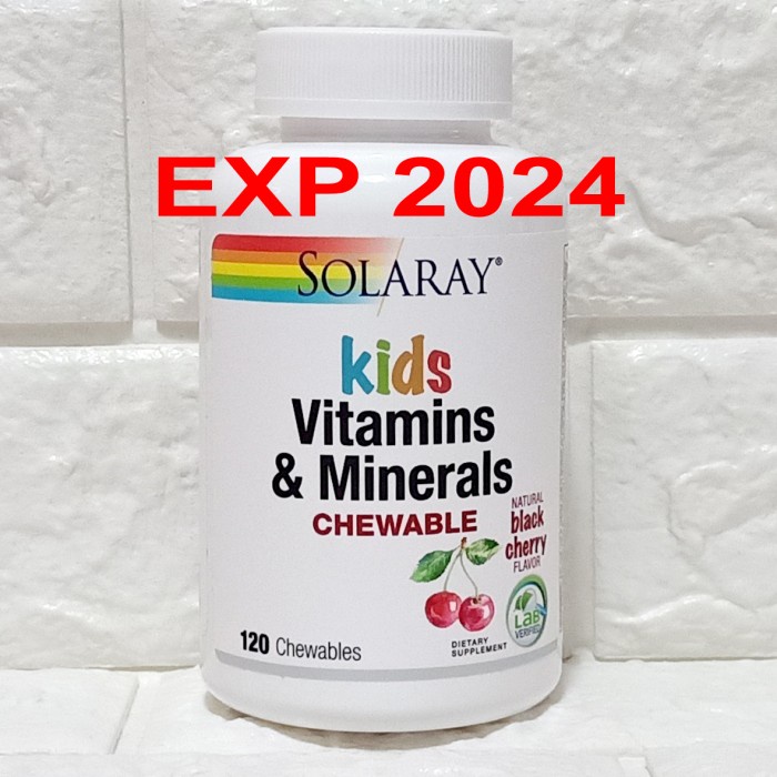 Jual Solaray Children'S Chewable Vitamins And Mineral Vitamin Anak Isi