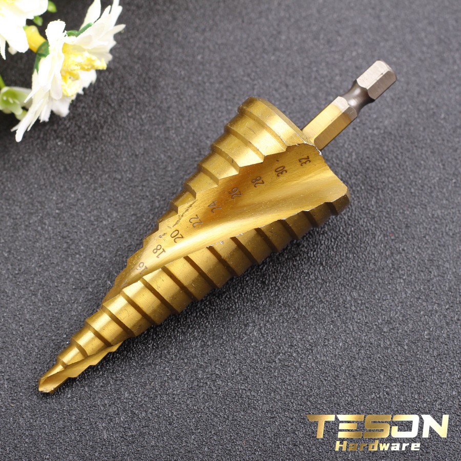 Jual Mata Bor Pagoda 4 32mm Tangga Payung Spiral Multi Step Cone Drill Bit Shopee Indonesia