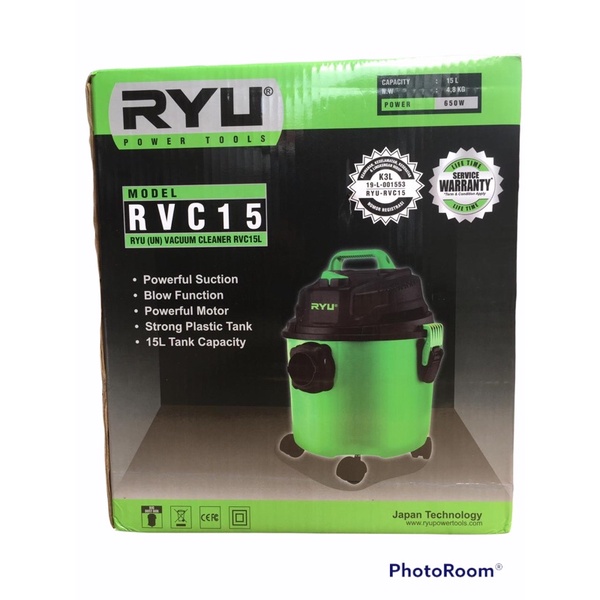 Jual VACUM CLEANER RYU PENYEDOT DEBU RVC 15 LITER BASAH DAN KERING ...