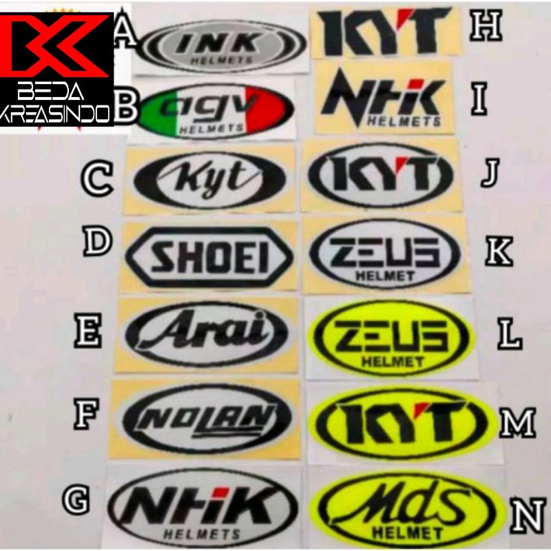 Jual Stiker Helm Cutting print keren variasi | Shopee Indonesia