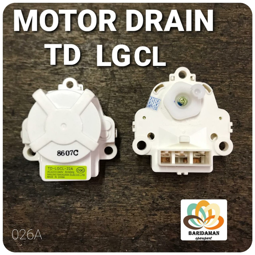 Jual Motor Drain Mesin Cuci LG TD LGCL 22A NAKAGAWA RETRACTOR FRONT LOADING Shopee Indonesia