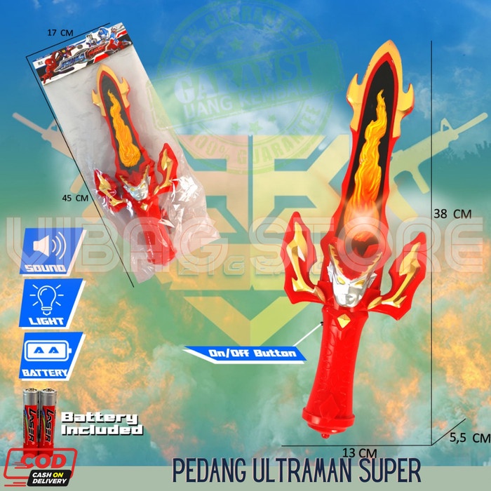 Jual Pedang Ultraman Mainan Ninja Power Rangers Sword Toys Menyala ...