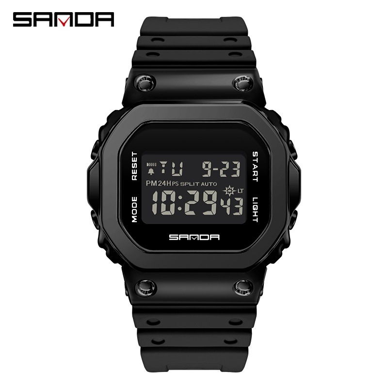 Jual SANDA 2126 Jam Tangan Pria Wanita Digital Sport EL Backlight Tali ...