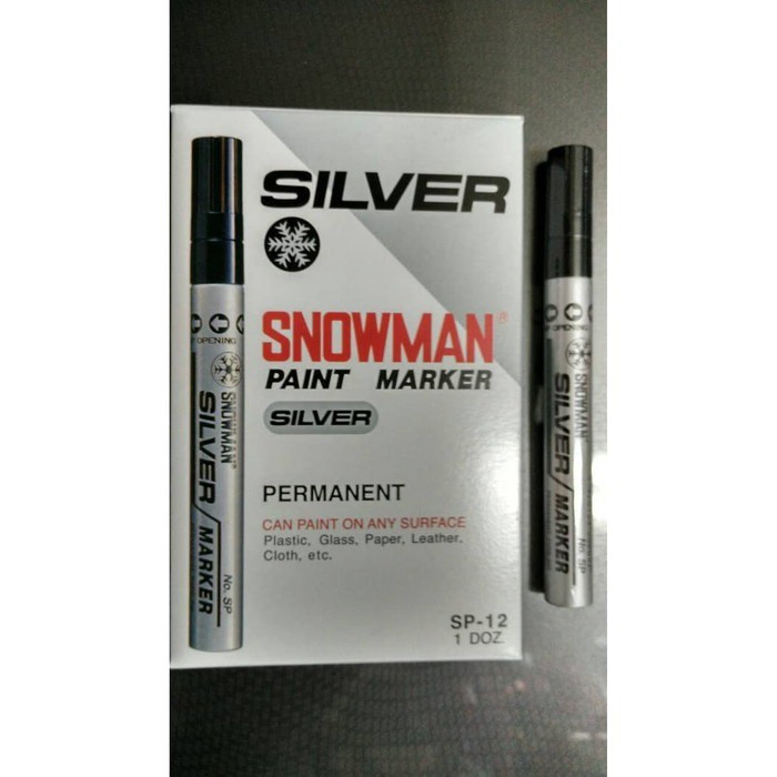 Jual PAINT MARKER SNOWMAN SILVER / SPIDOL BESAR Shopee Indonesia