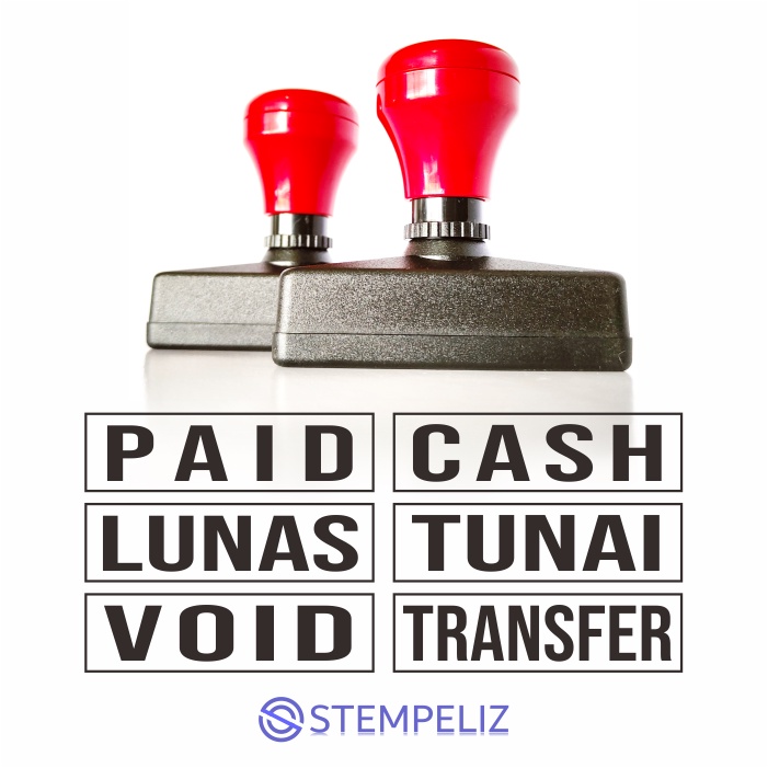 Jual Stempel Paid, Lunas, Void, Cash, Tunai, Transfer, dll | Shopee ...