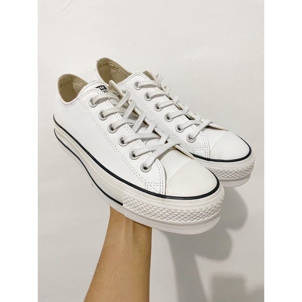 White converse sale double sole