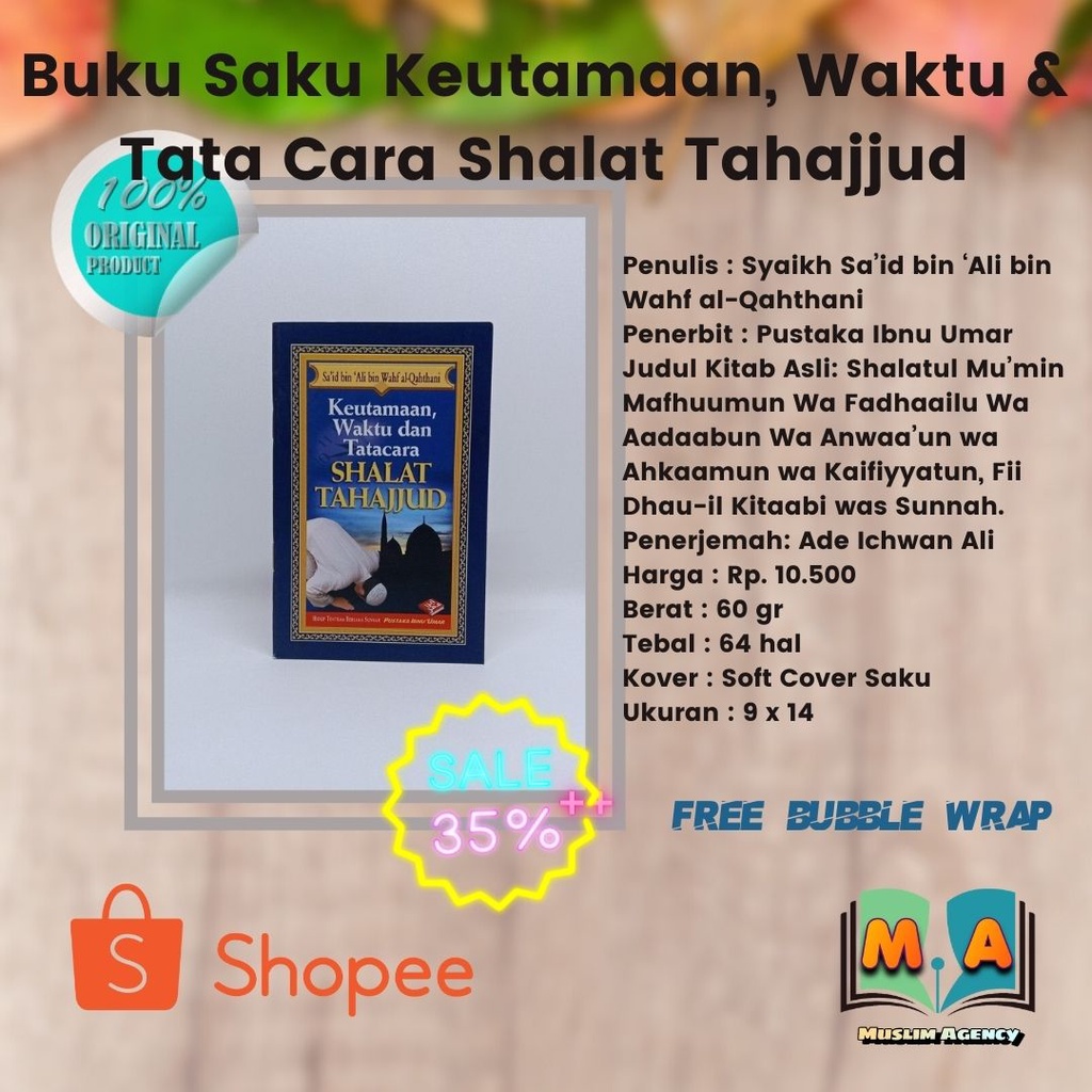 Jual Promo Buku Saku Keutamaan Waktu And Tata Cara Shalat Tahajjud