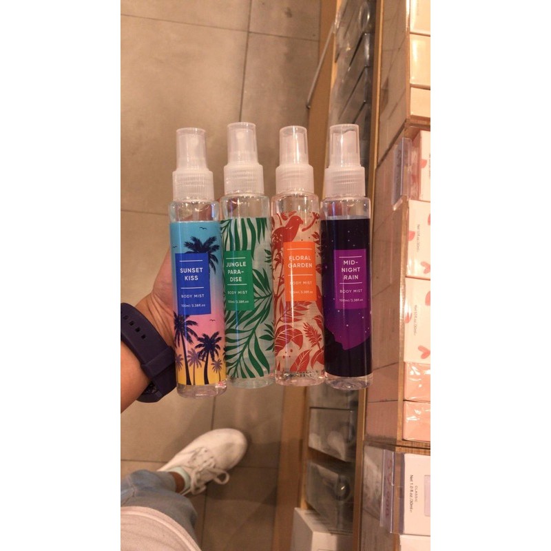 Jual MINISO New colourfull body mist spray 100ml - 150ml. parfum miniso ...