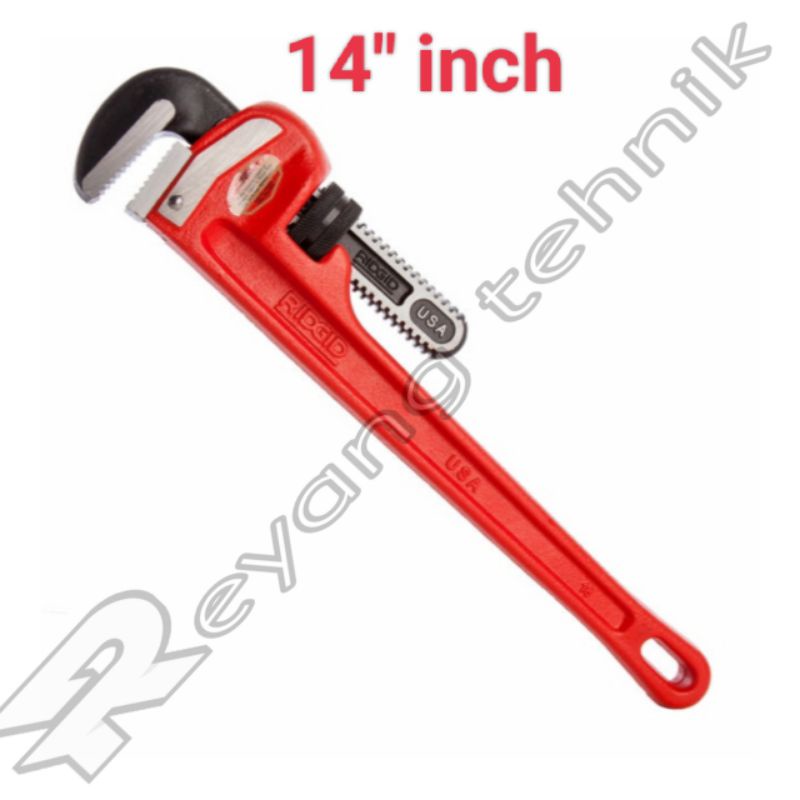 Jual RIDGID Kunci Pipa 14 inch Pipe Wrench Steel Handle ORIGINAL ...