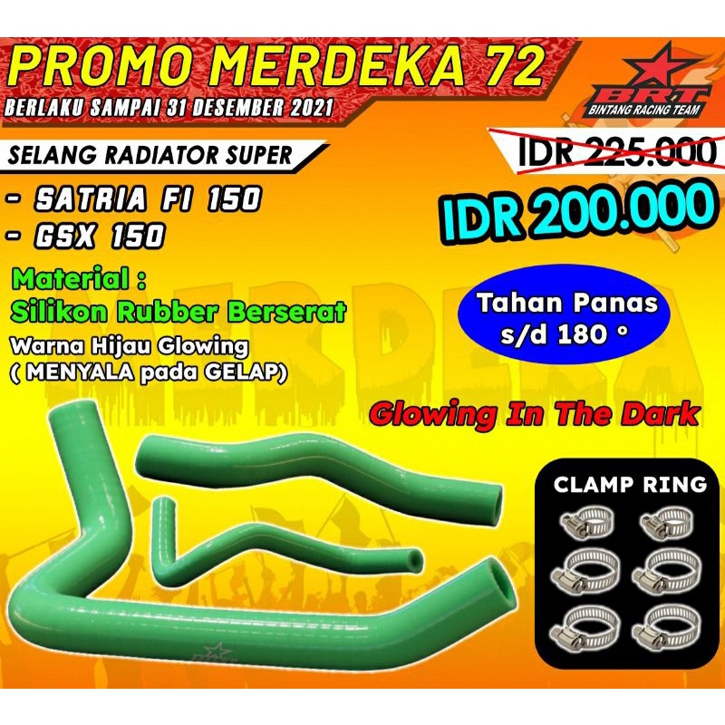 Jual TUBE RADIATOR SUPER SATRIA FU FI / GSX 150 / RAIDER BRT SELANG ...