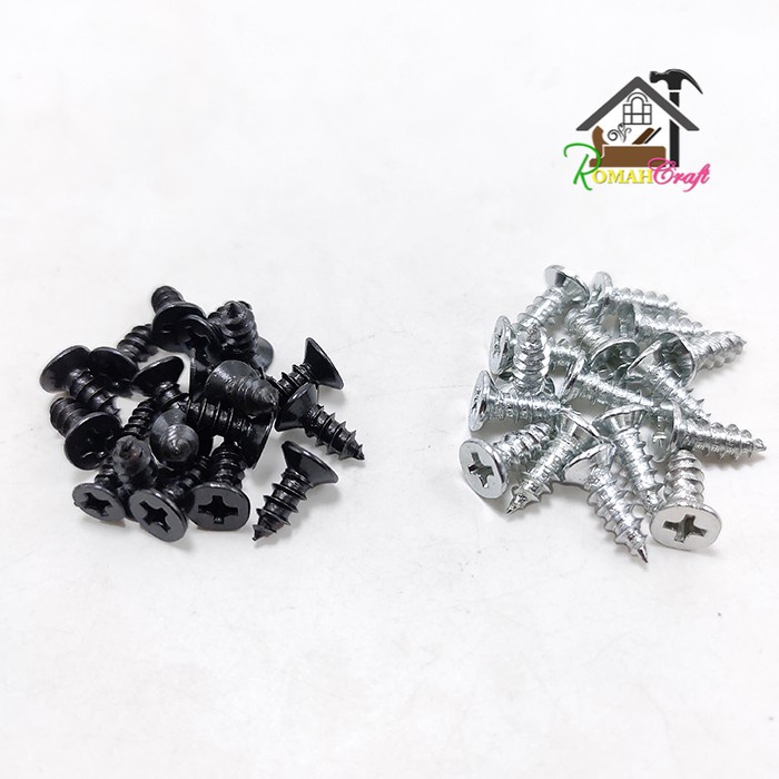 Jual Skrup kepala flat TF 8 x 10 mm P.S410 sekrup mini baut mini kotak ...