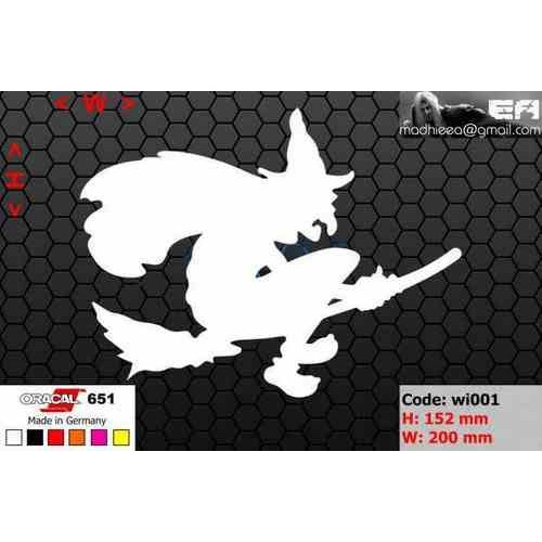 Jual ea cutting sticker / decal Code: wi001 ( witch ) | Shopee Indonesia
