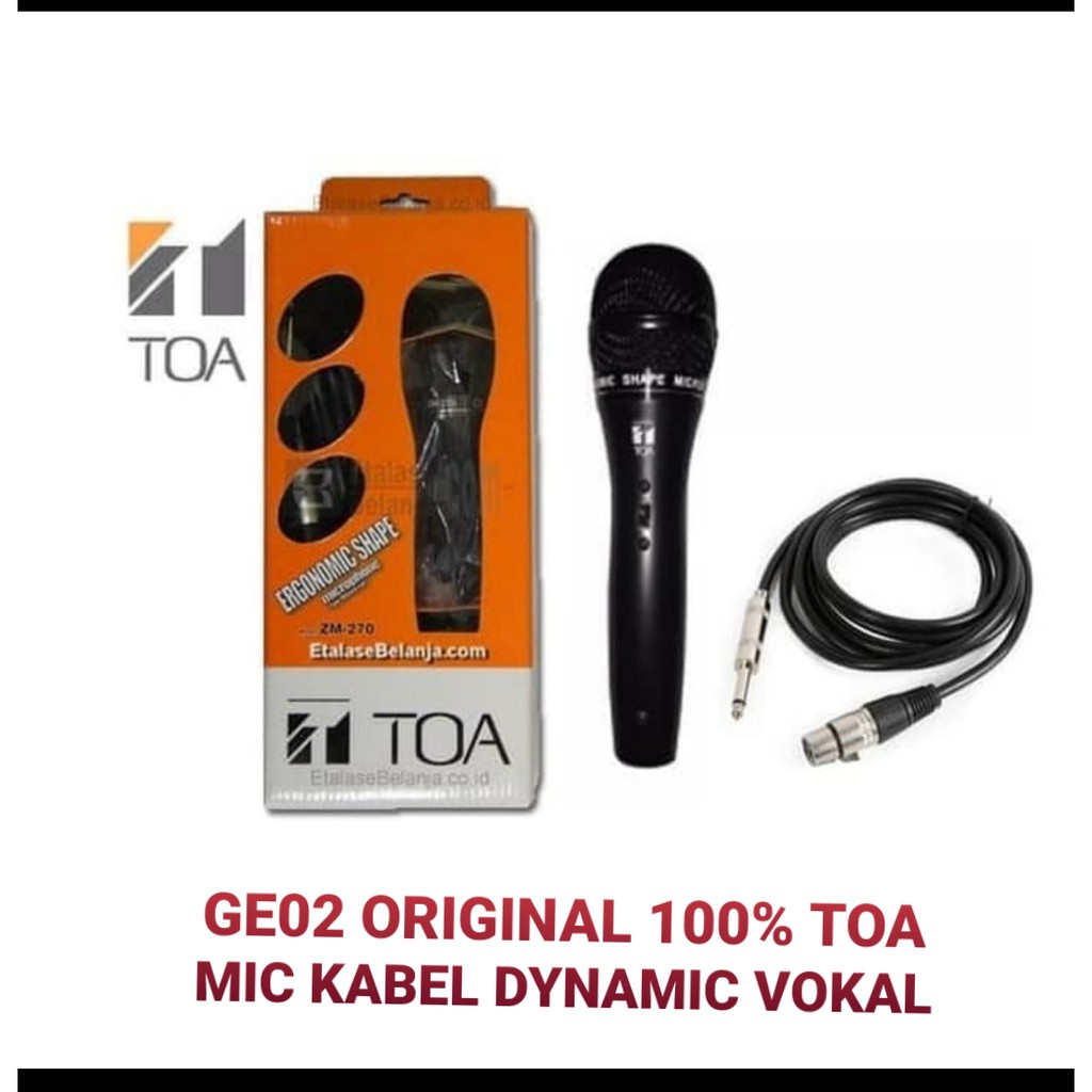 Jual Ge Original Toa Mic Kabel Mik Cable Karaoke Vokal Meeting Vocal Audio Sound Pro