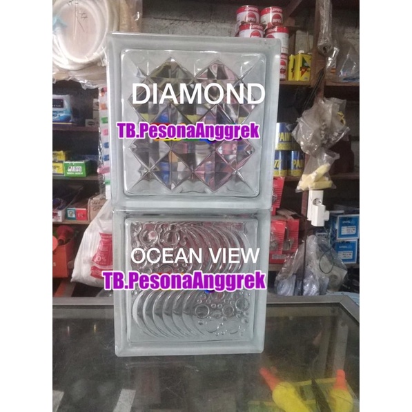 Jual Glass Block Gelas Blok Diamond Mulia Kaca Kaca Roster Box 20x20 Glass Block Mulia 9757