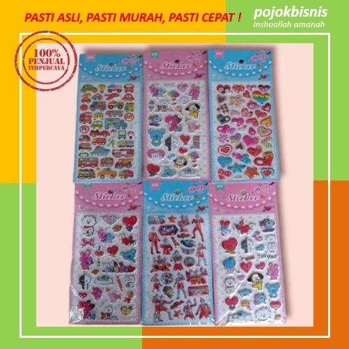 Jual STIKER LUCU / STICKER TIMBUL / STICKER BT21 / STICKER KARTUN
