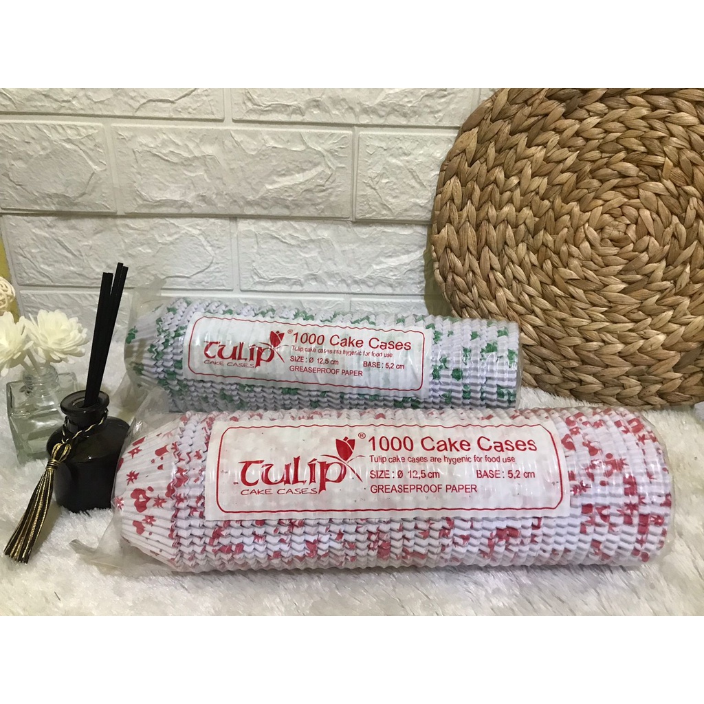 Jual Cup Cake/Cup Roti Tulip MOTIF BUNGA Ukuran ( 12,5 cm ) Shopee