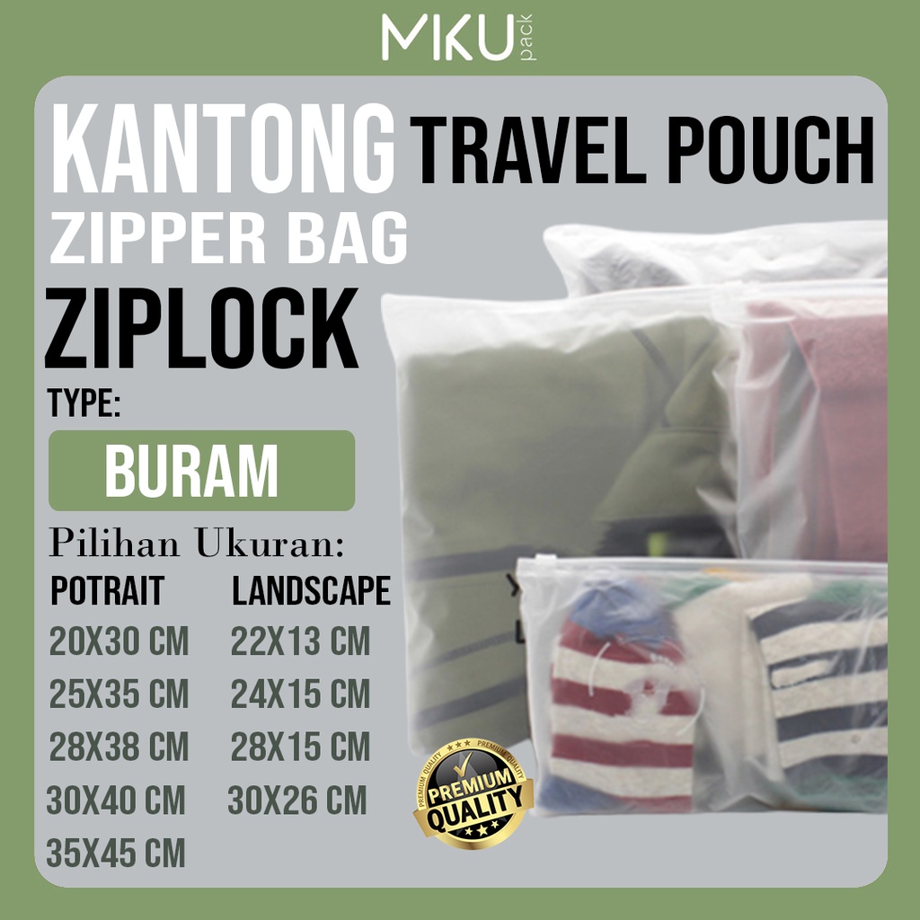 Jual Mikupack Satuan Plastik Baju Klip Kantong Zipper Bag Ziplock