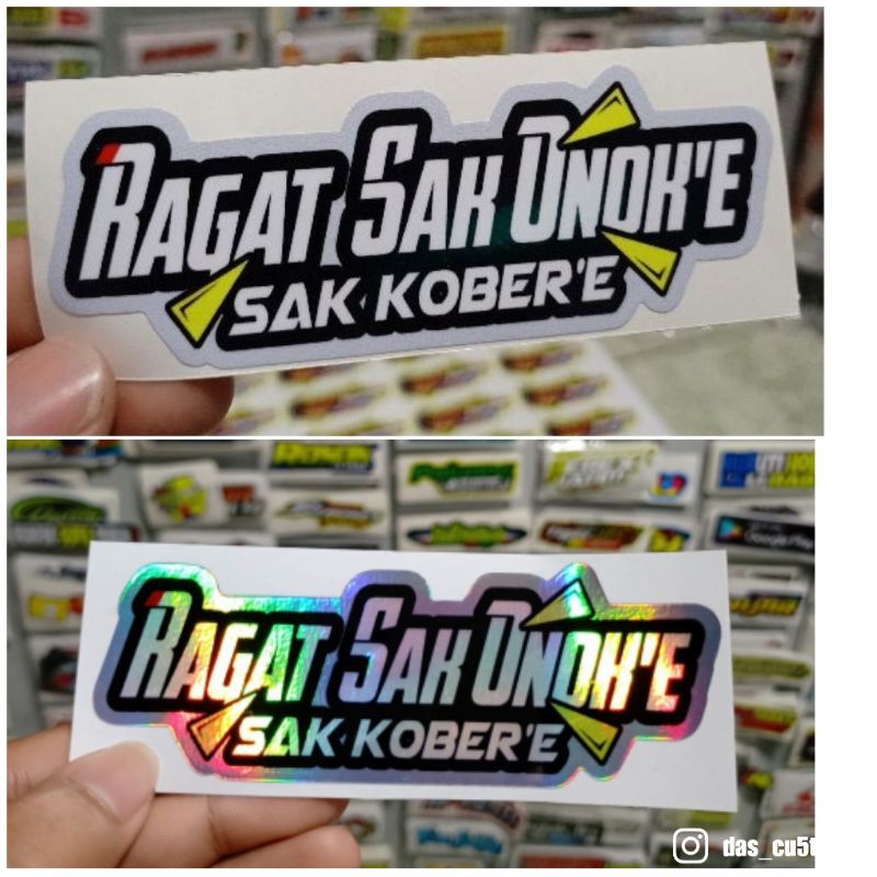 Jual sticker printing RAGAT SAK ONOKE SAK KOBER.E | Shopee Indonesia