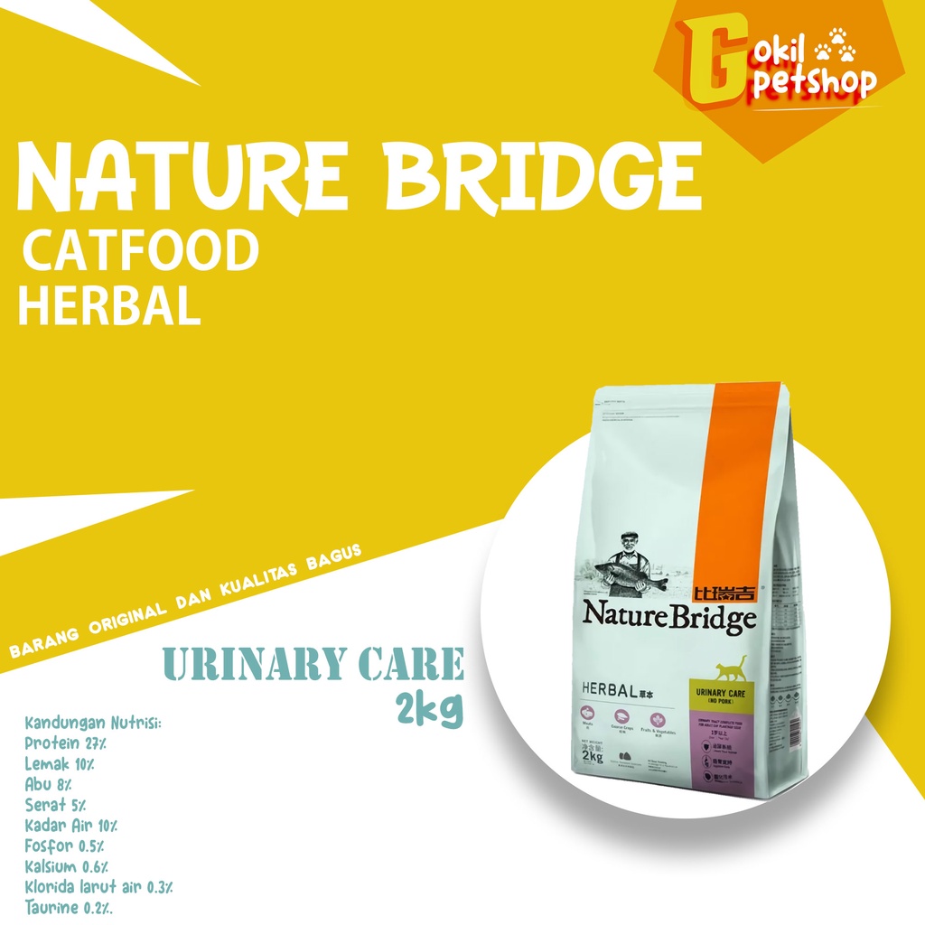 Jual Nature Bridge Urinary care Cat Food 2kg | Shopee Indonesia