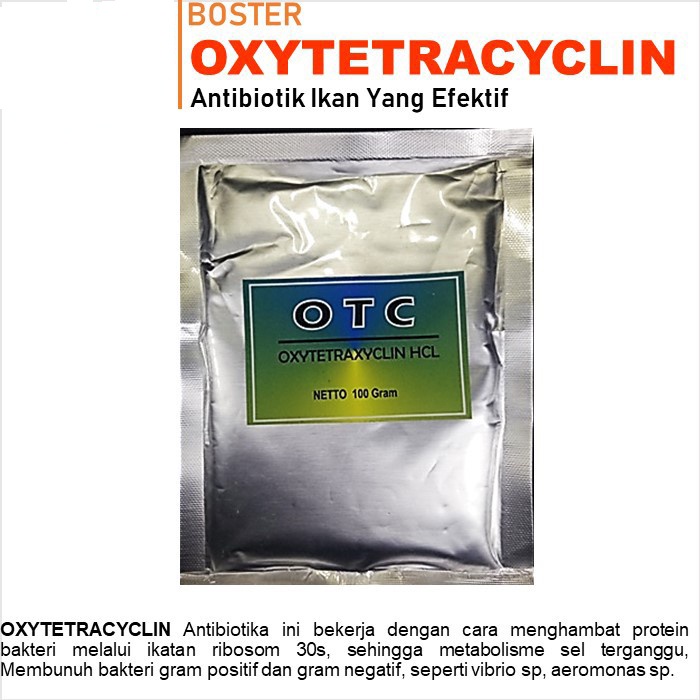 Jual Boster Otc Oxytetracycline 100gr Antibiotik Obat Ikan Budidaya