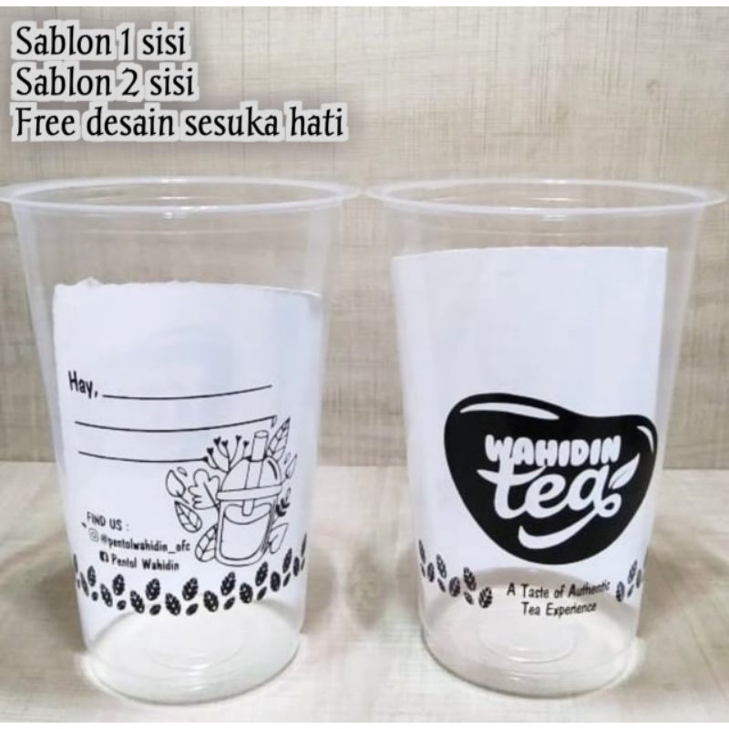 Jual Sablon Cup 16 Oz Datar Sablon Cup Custom Sablon Gelas Cup Sablon Murah Shopee Indonesia 8793