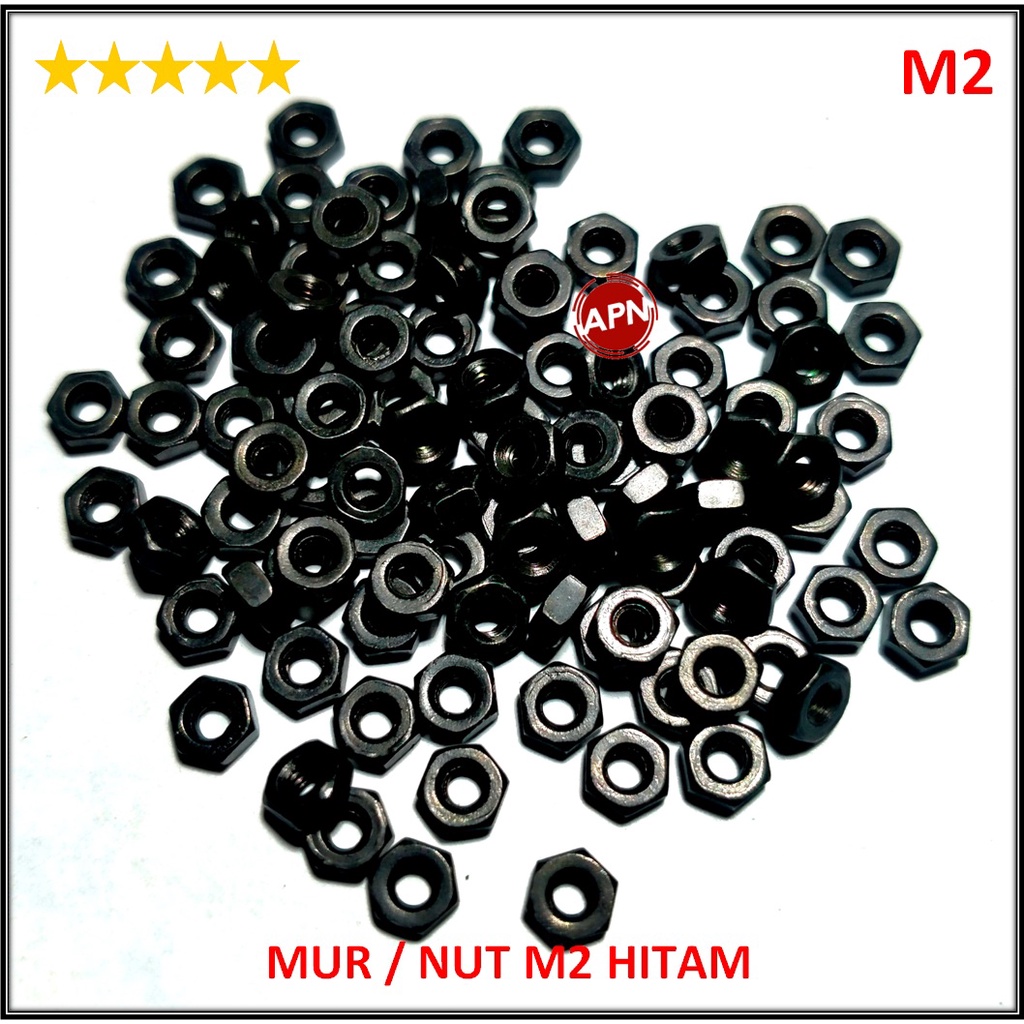 Jual MUR 2MM / NUT M2 HITAM / M2 HITAM | Shopee Indonesia