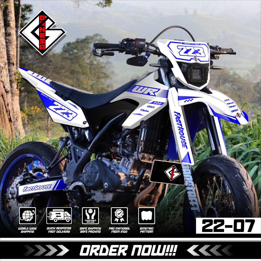 Jual Decal Sticker Motor Cross Yamaha WR155 Fullbody Murah Glosy Doff