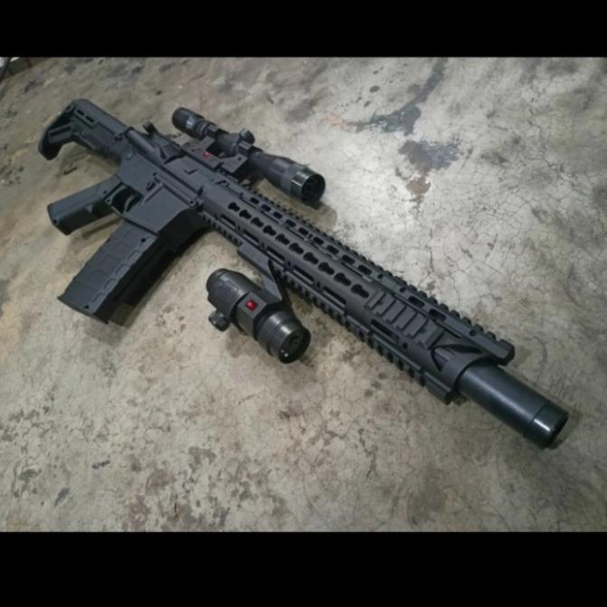 Jual Mainan M416/m416 Predator Full Accesoris Cat Full Black | Shopee ...