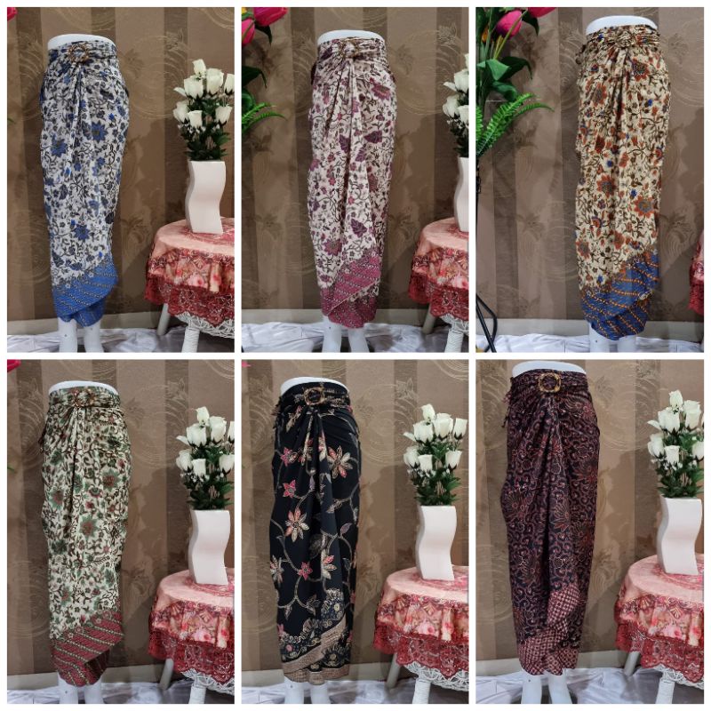 Jual Rok lilit putih pb 9 / rok batik / rok serut / rok kantoran ...