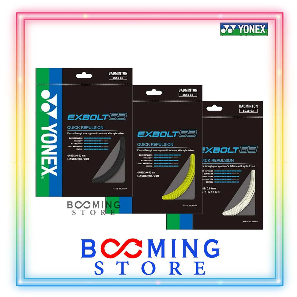 Jual Senar / Tali Raket Badminton YONEX EXBOLT 63 Original | Shopee ...