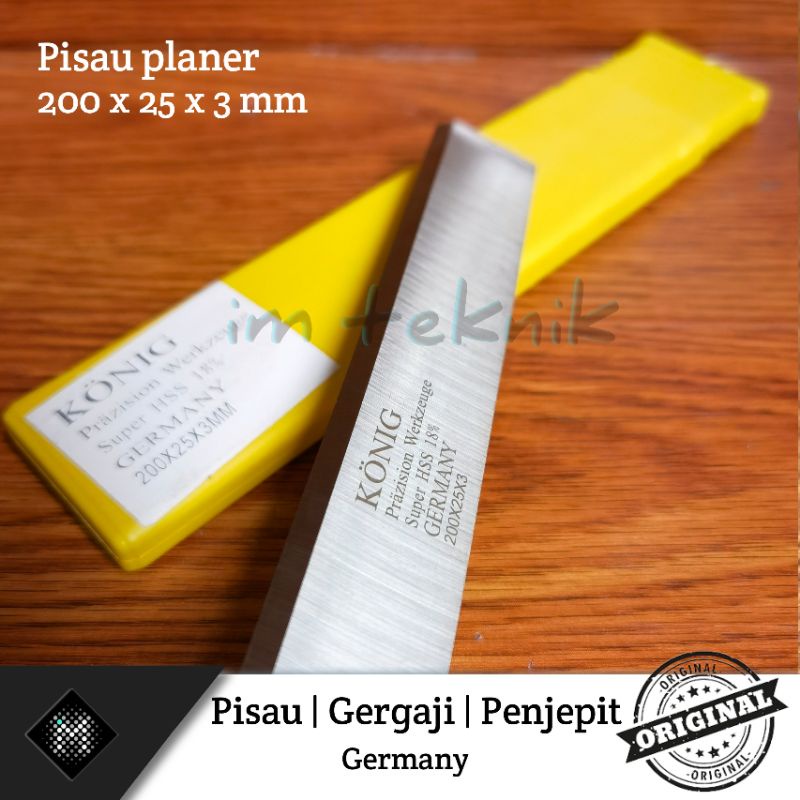 Jual Pisau planer kayu HSS 20 cm knife jointer sugu mesin duduk 200x25x3 KONIG Shopee Indonesia