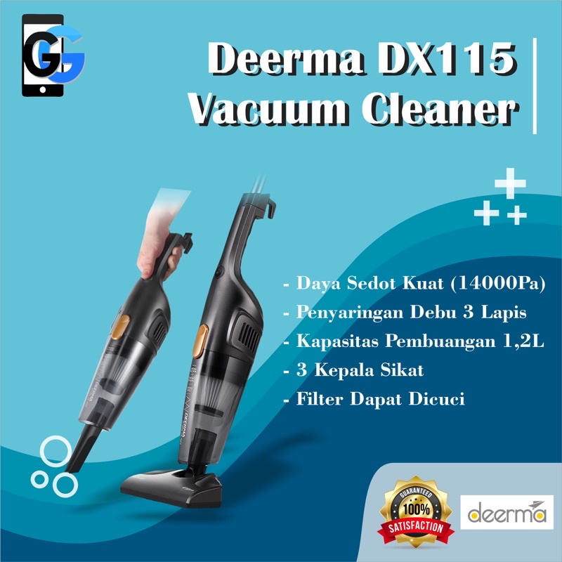 Jual Deerma DX115C Vacuum Cleaner Portable Handheld Household Silent