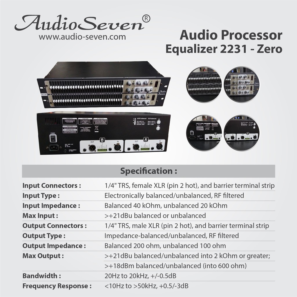 Jual Audio Processor Audio Seven Equalizer 2231Zero ( bukan Peavy