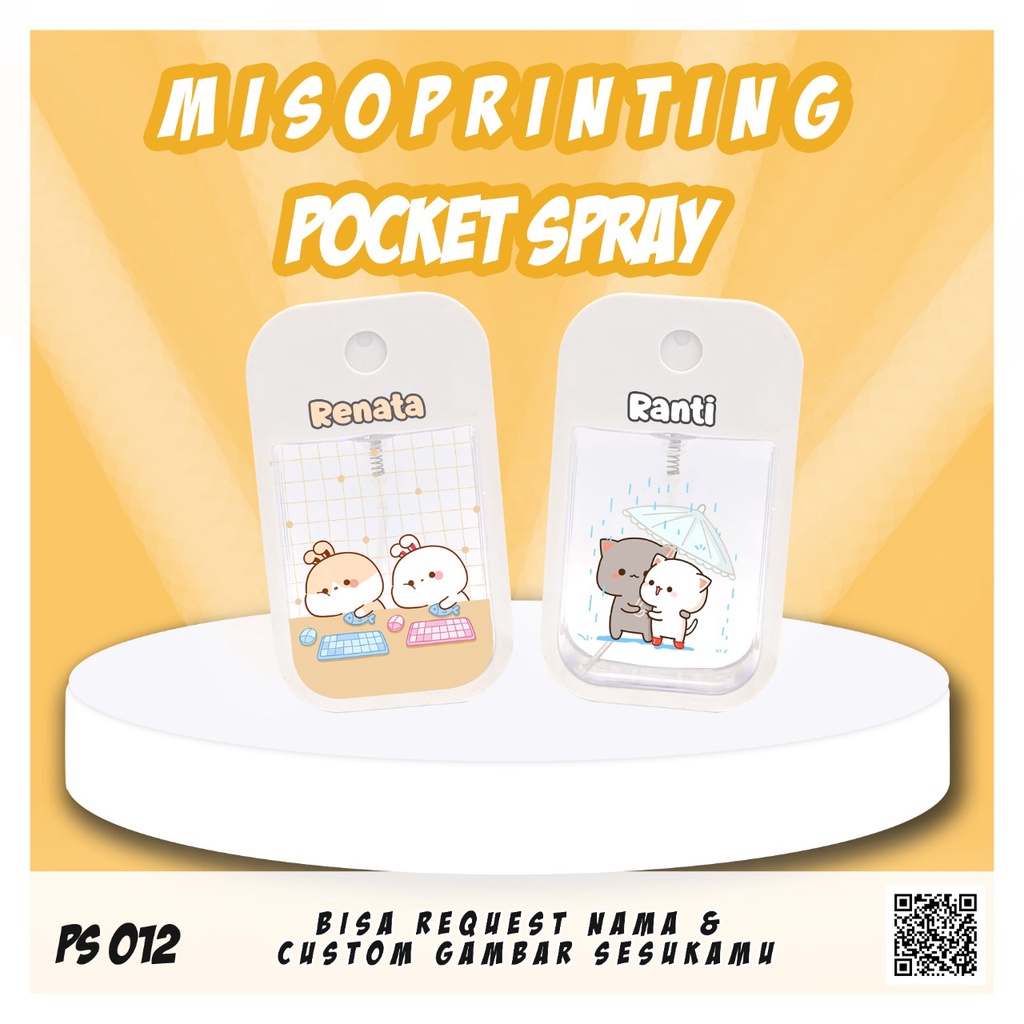 Jual CUSTOM Botol Spray Pocket Mist Spray Hand Sanitizer Size 45 ML PS ...