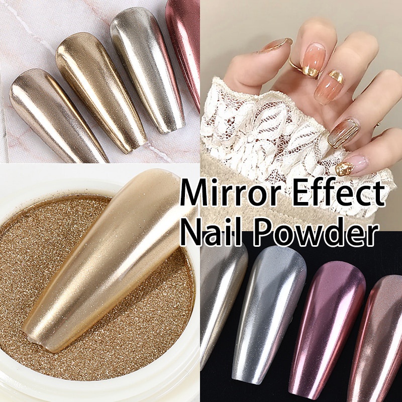 Jual Solid Chrome Powder Nail / Solid Nail Powder Silver Chrome Solid