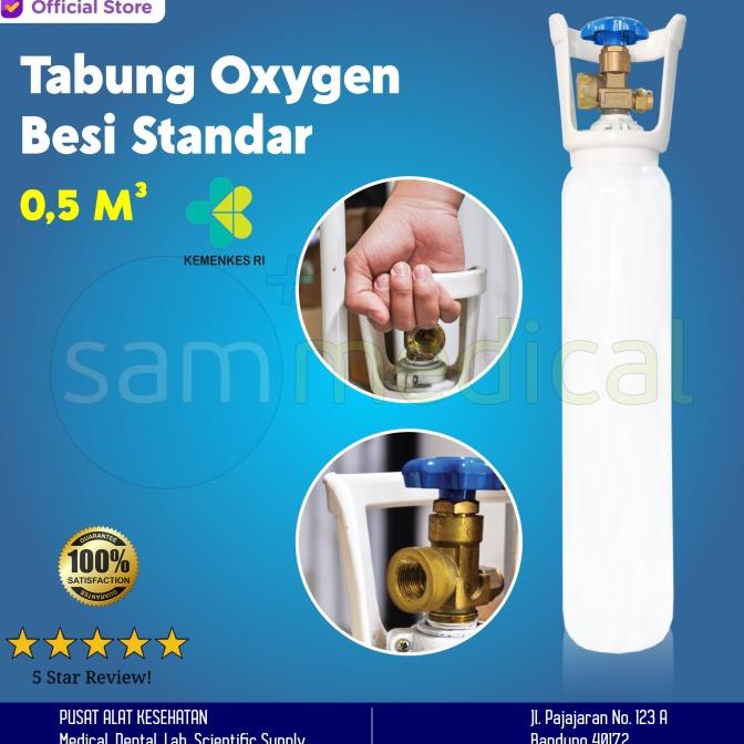 Jual Tabung Oxygen / Oksigen Besi Standard 0,5 M3 | Shopee Indonesia