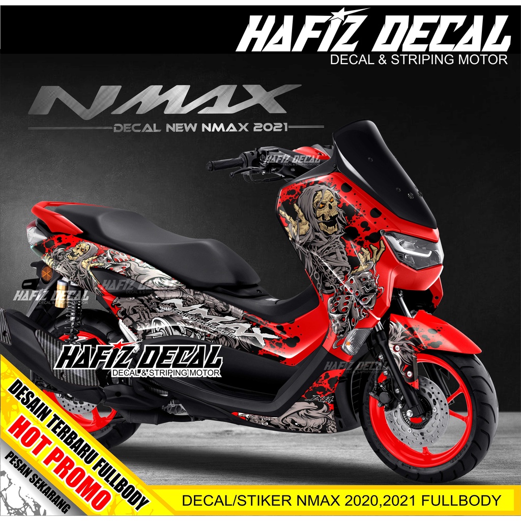 Jual DECAL NMAX NEW SKUL, DECAL NMAX TENGKORAK, NMAX SKULL, DECAL NMAX ...