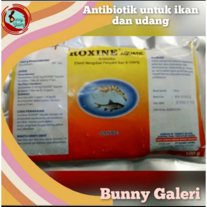 Jual Roxine Aquatik 100 Gram Antibiotik Untuk Ikan Dan Udang Shopee